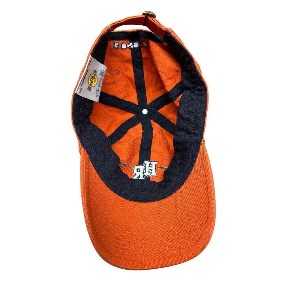 Hard Rock Cafe Boston Orange Adjustable Cap By The Game